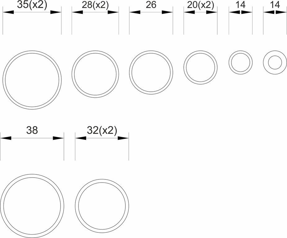 O-ring gumice MINOTTI STH 2120 ( set semeringa )